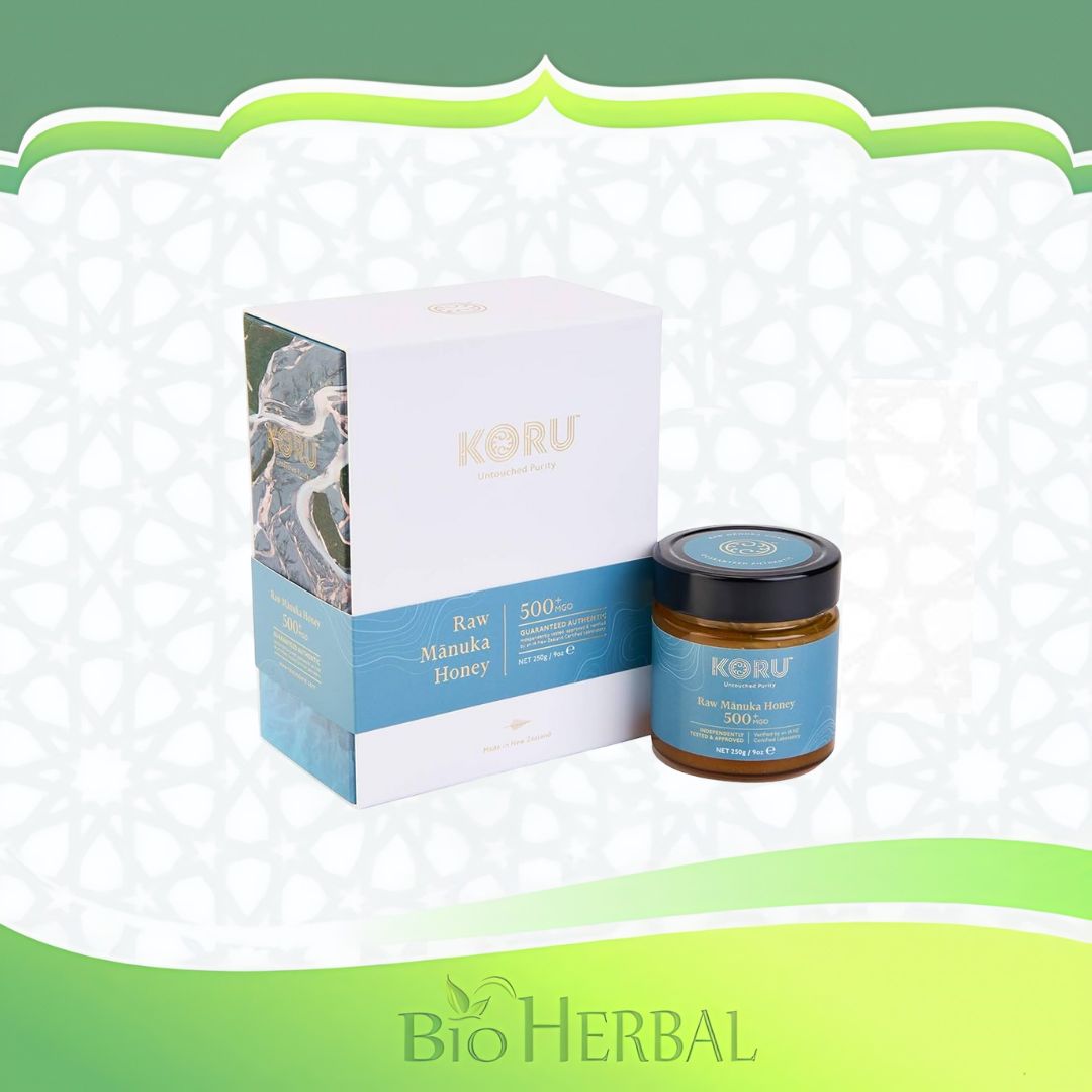 Mjalt Manuka i papërpunuar KORU 500+ MGO
